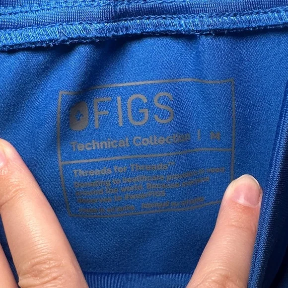 Figs Zamora High Waisted Jogger Scrub Pants Royal Blue - Picture 6 of 9